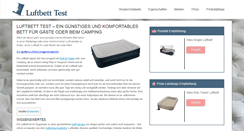 Desktop Screenshot of luftbett-test.com
